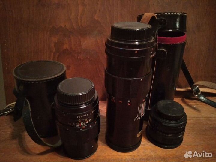 Три объектива Zodel Heaton M42: 135, 28, 200