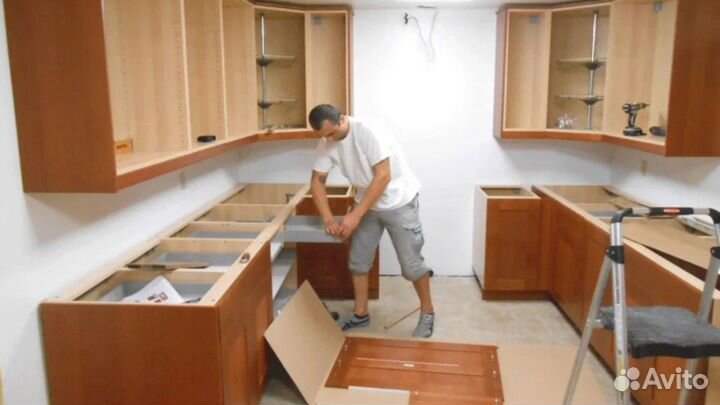 Сборка установка кухонной мебели