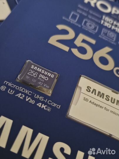 Карта памяти MicroSD Samsung 256 Pro Plus