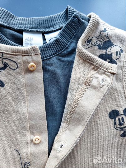 Песочник и футболка комплект 86 Микки H&M