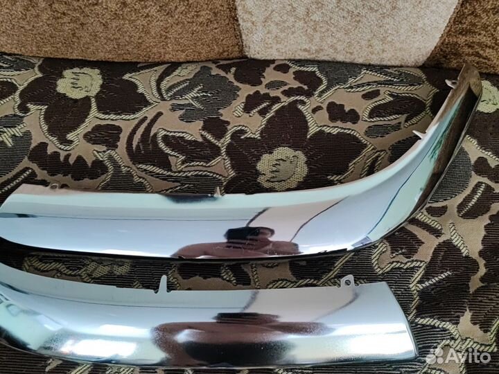 Хромированные накладки на передней бампер газ 105