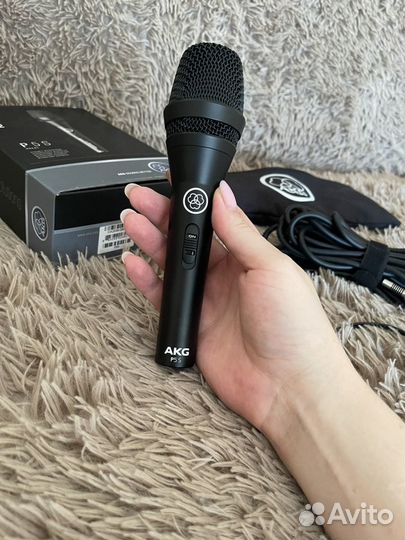 Микрофон AKG p5s, шнур 5м и переходники (новый)