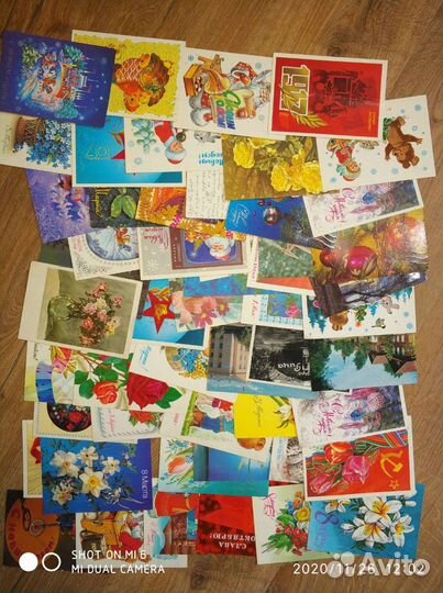 Открытки ссср, прошедшие почту. 50 шт