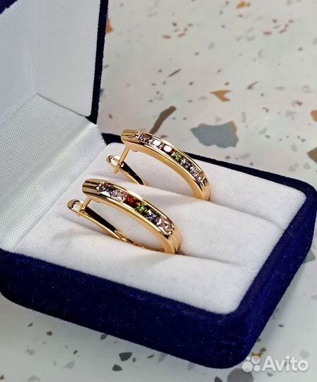 Серьги Самоцветы