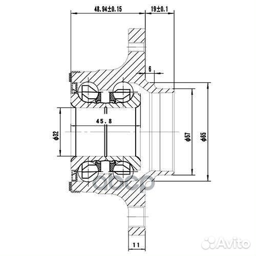 Ступица задняя зад лев Z89174R Zikmar