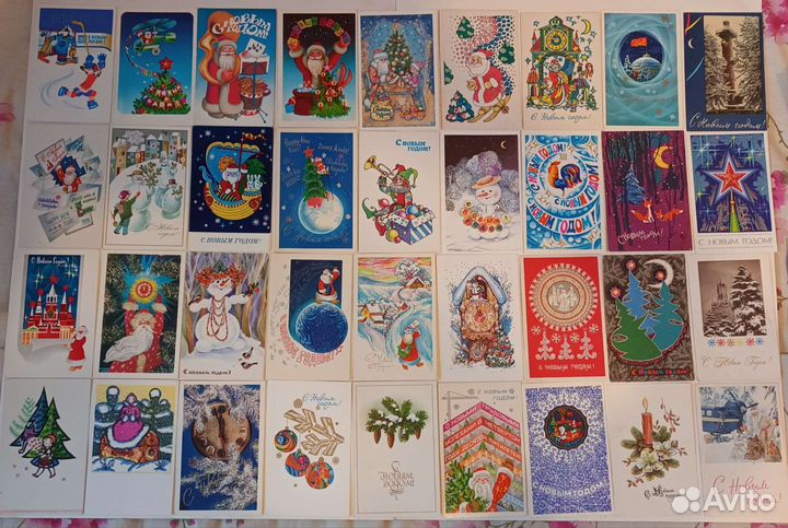 Открытки советские СССР Новый год 1