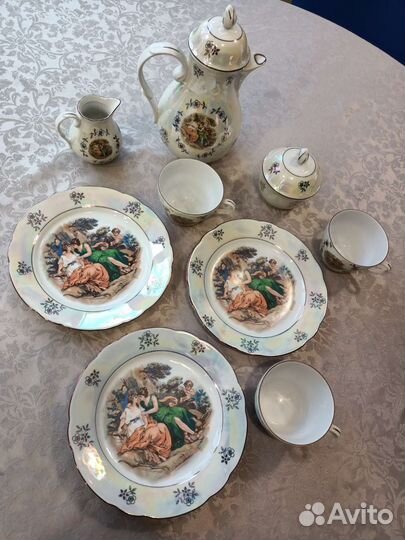 Чайный сервиз ГДР кахла