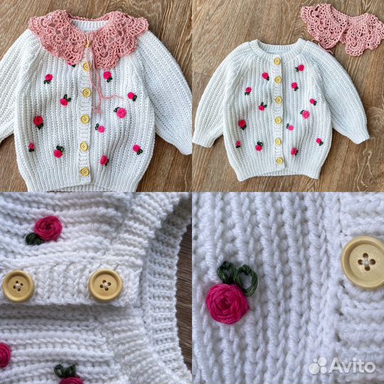 Вязанная кофта ручной работы