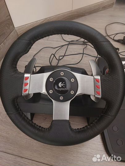 Игровой руль logitech g27 с педалями и кпп