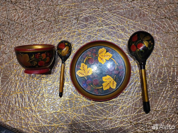 Набор посуды хохлома торг