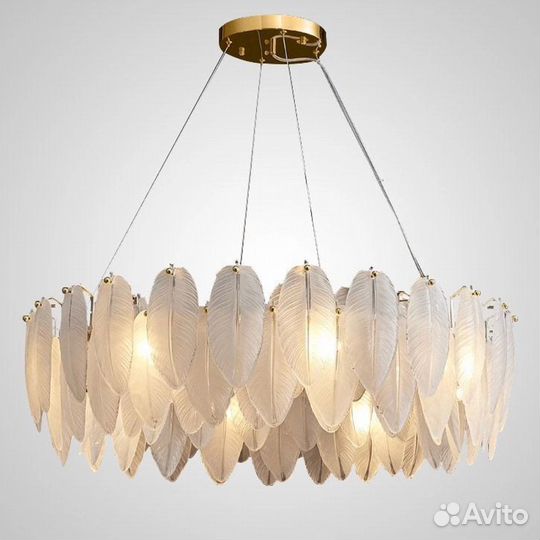 Люстра подвесная листья 10 лампочек D800