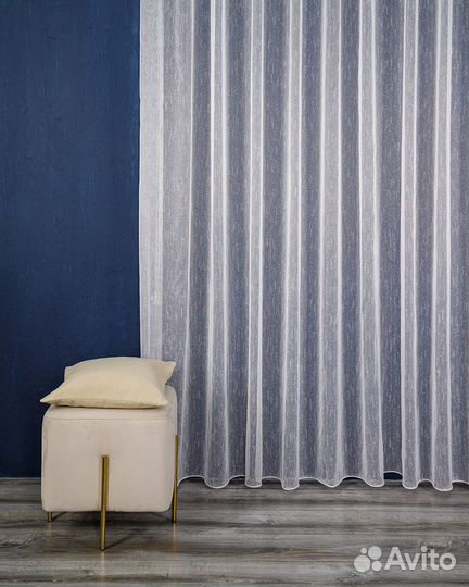 Тюль селена айвори готовый на окна пошив