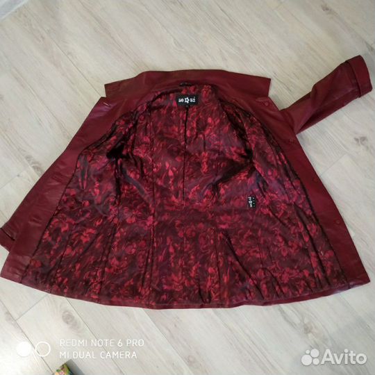 Пиджак из кожи рр 48