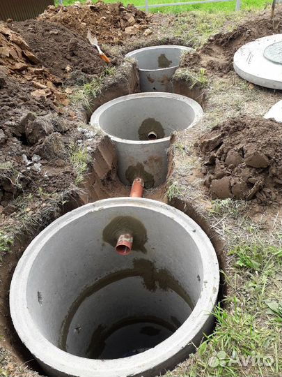 Септик из бетонных колец под ключ