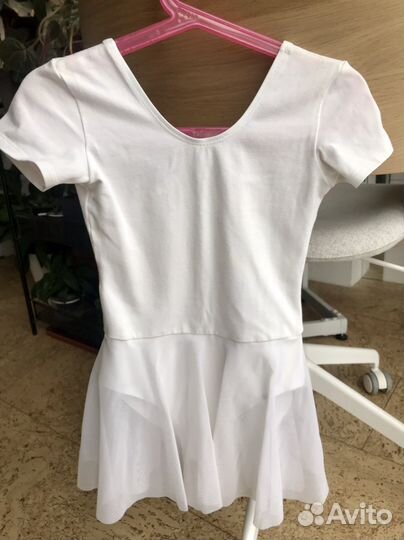 Гимнастический купальник и юбка р 122-128