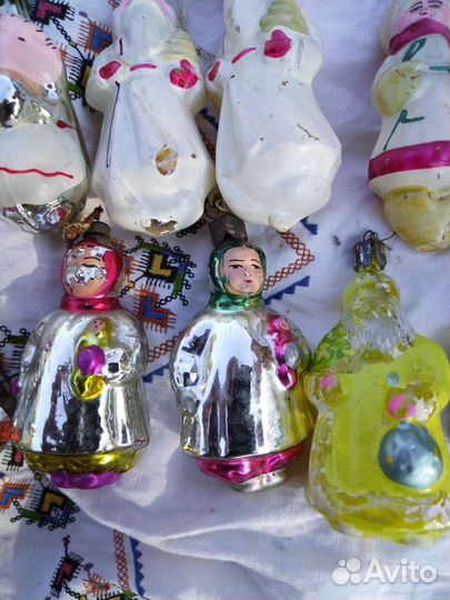 Ёлочные игрушки СССР девочка с игрушкой