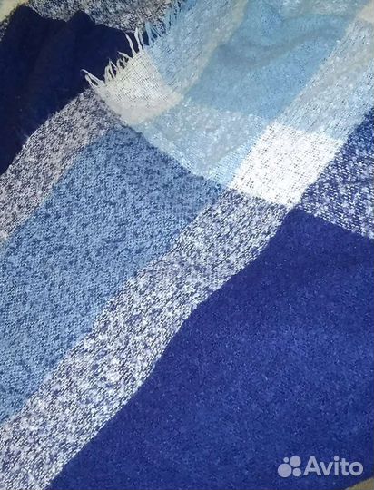 Шарф палантин плюш + шерсть