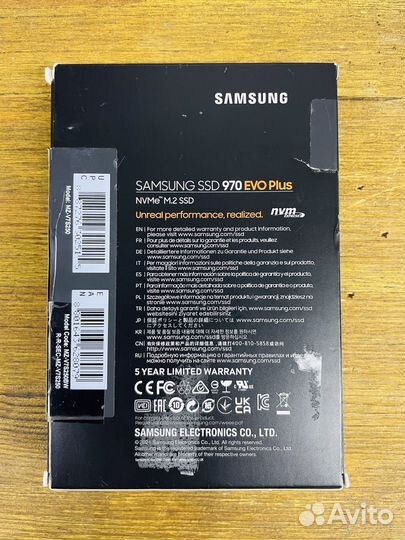 Ssd Samsung 970 evo plus 250gb m2