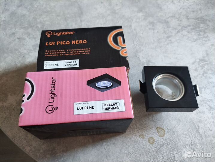 Встраиваемый спот черный Lightstar Lui Micro, новы