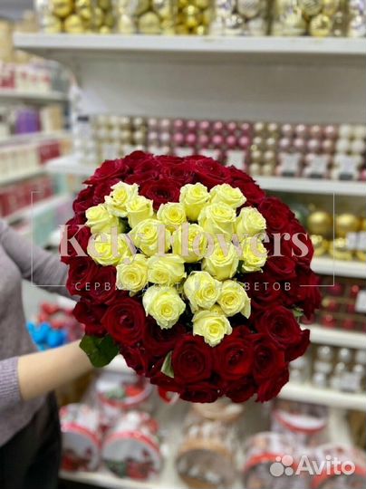 Цветы 101 роза
