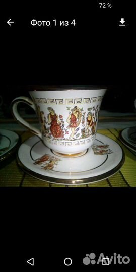 Чашки с блюдцем, мини жульеницы