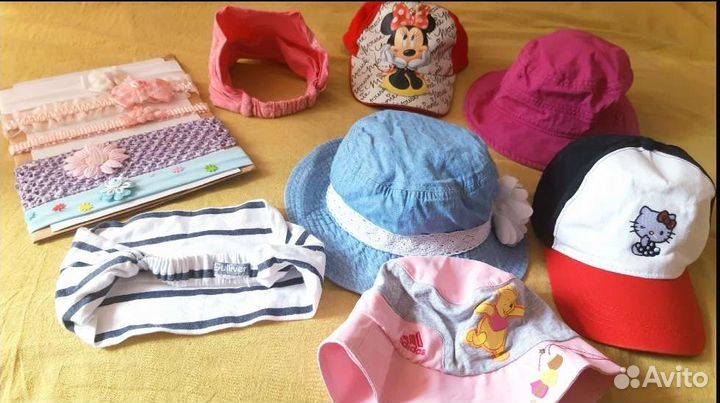 Кепки бейсболки, панамы, повязки, банданы 0-6 лет