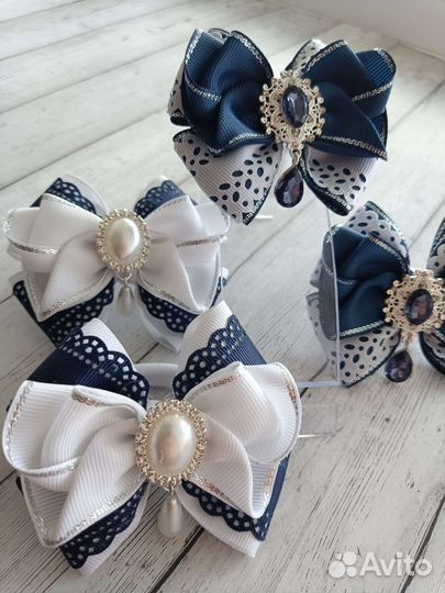 Бантики школьные ручной работы