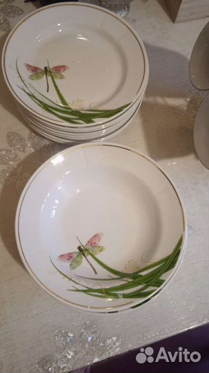 Сервиз чайный, тарелки набор(суповые и под второе)