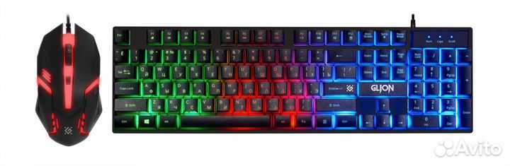 Игровой набор мышь + клавиатура Defender Glion