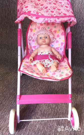 Коляска с двумя пупсами