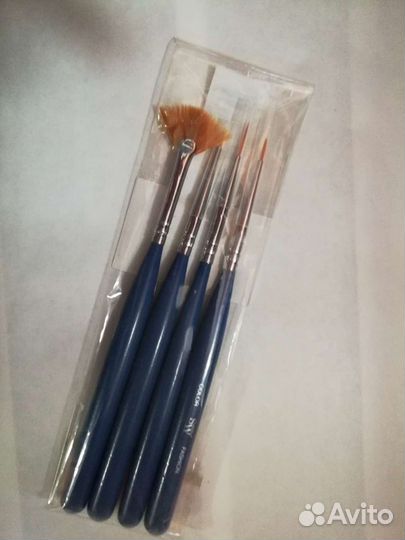 Кисти для дизайна ногтей (Набор 4 шт)