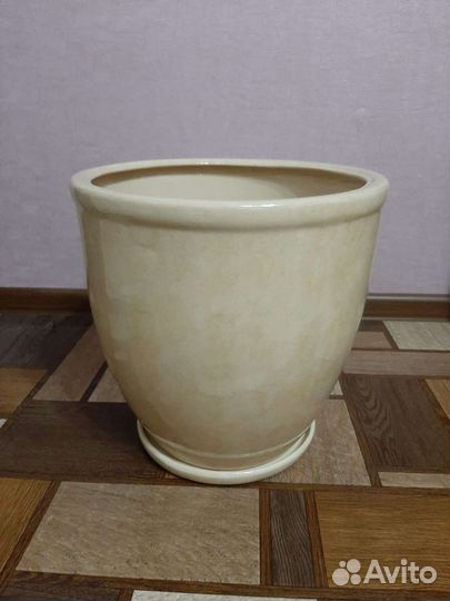 Керамический горшок напольный большой