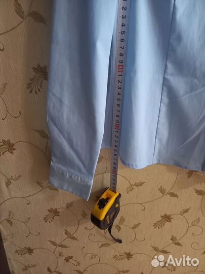 Новая блузка для девочки голубая, приталенная