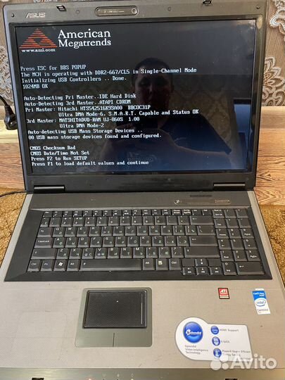 Ноутбук asus на запчасти