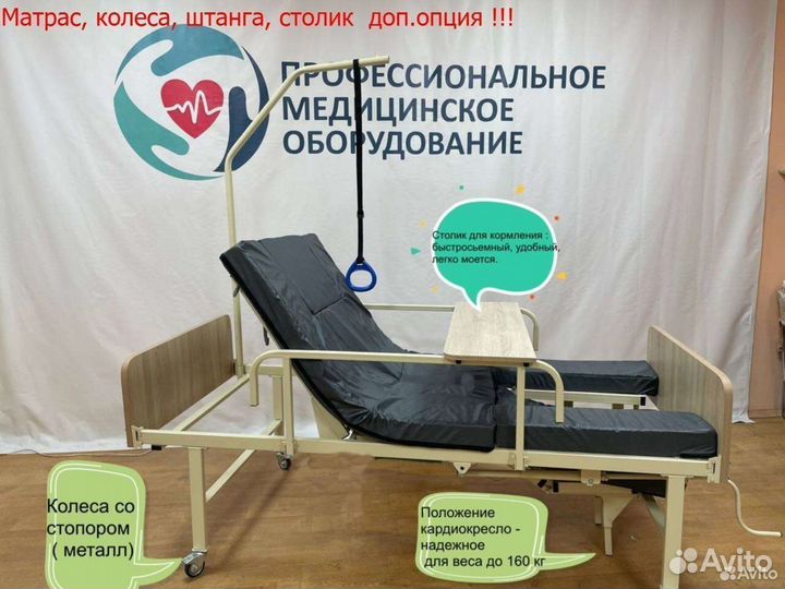Кровать медицинская механическая 