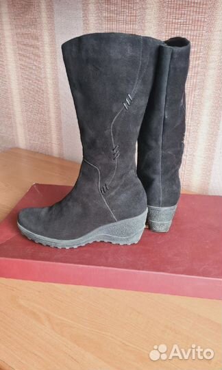 Зимние женские сапоги 38 натуральная замша