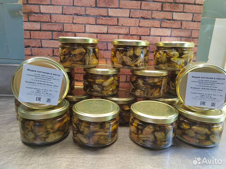 Мидии копченые в масле