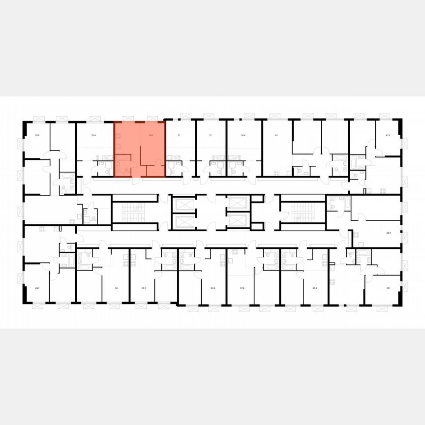 1-к. квартира, 34,1 м², 19/24 эт.