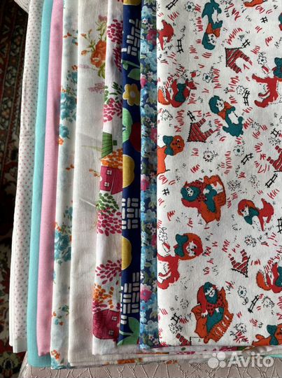 Отрез ткани СССР 100 хлопок