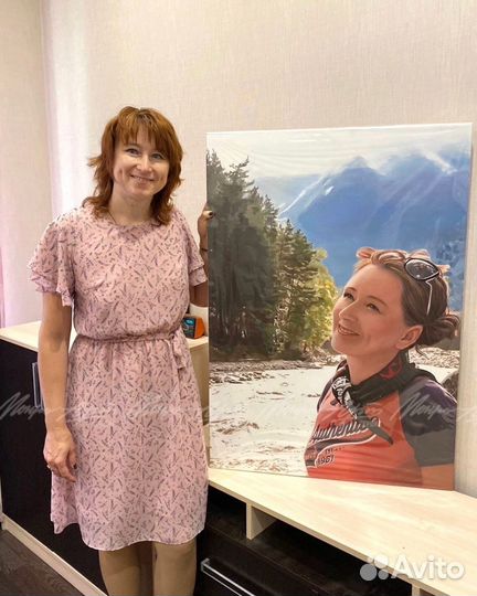 Портрет по фото на холсте на заказ для близких