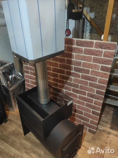 Печь Банная 25м3 (котловая сталь 6 мм) + Бак