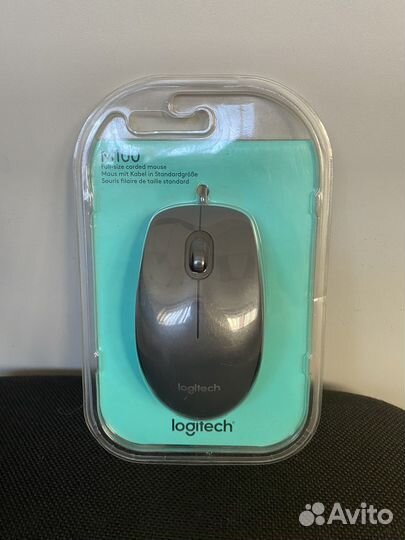 Новая. Компьютерная мышь проводная Logitech M100
