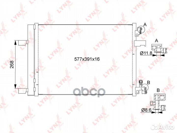 Радиатор кондиционера с осушителем MT RC0088 LY
