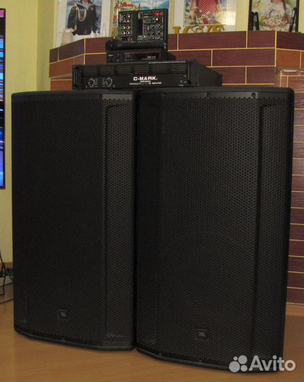 Колонки JBL 800-1600W 2ш Усилитель Микшер Микрофон