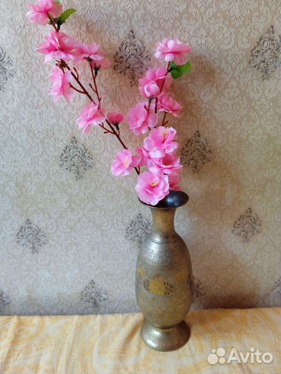 Ваза латунь винтаж Индия