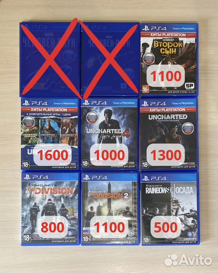 Игры для PlayStation 4 PS4 Игры для PS4 диски пс4