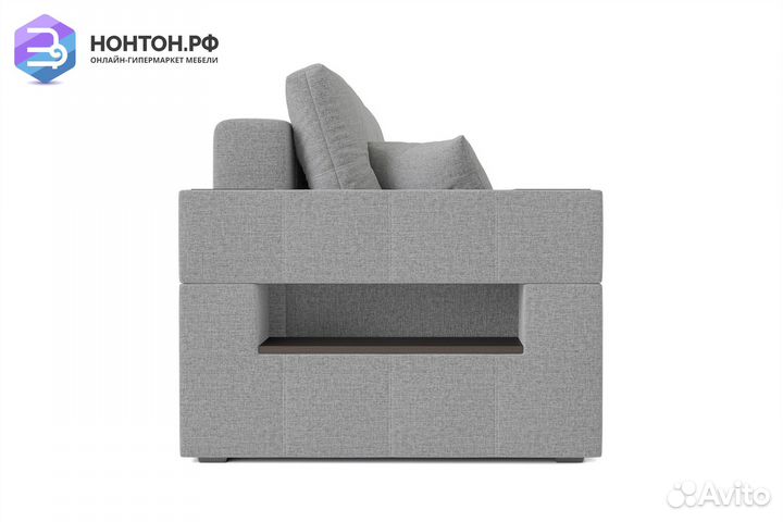 Диван еврокнижка Венеция рогожка серая