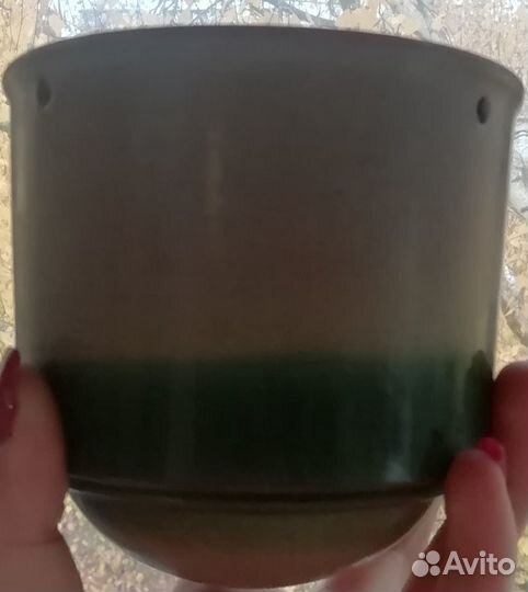 Глиняное кашпо-основа (для макраме)