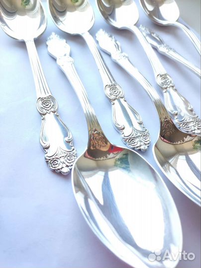 Набор вилок и ложек мельхиор новый
