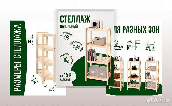 Инфографика для маркетплейсов, дизайн карточки